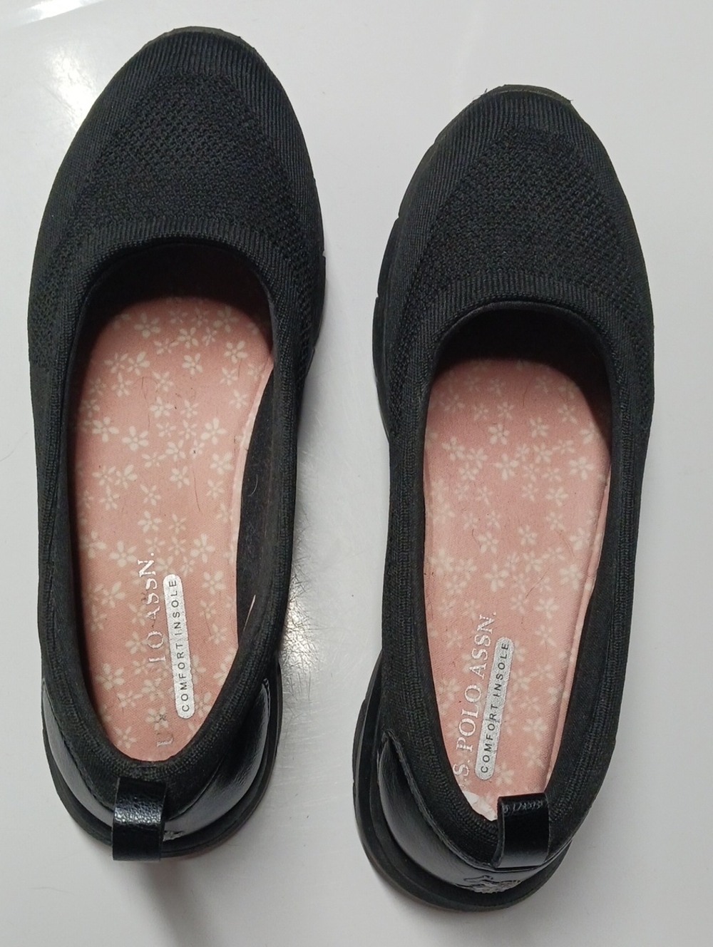 Women’s Black Knit Slip-On Comfort Flats